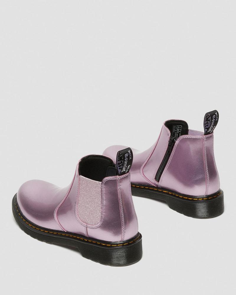 Dr Martens Youth 2976 Metallic Chelsea Støvler Barn Rosa | Norge 151KOR